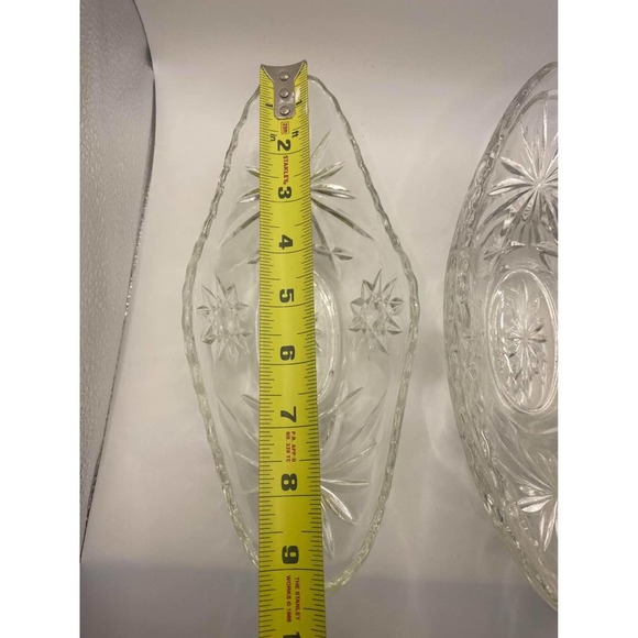 Vintage Anchor Hocking Star of David Banana Split Gondola Boat Dish Bowl Set - Picture 5 of 6